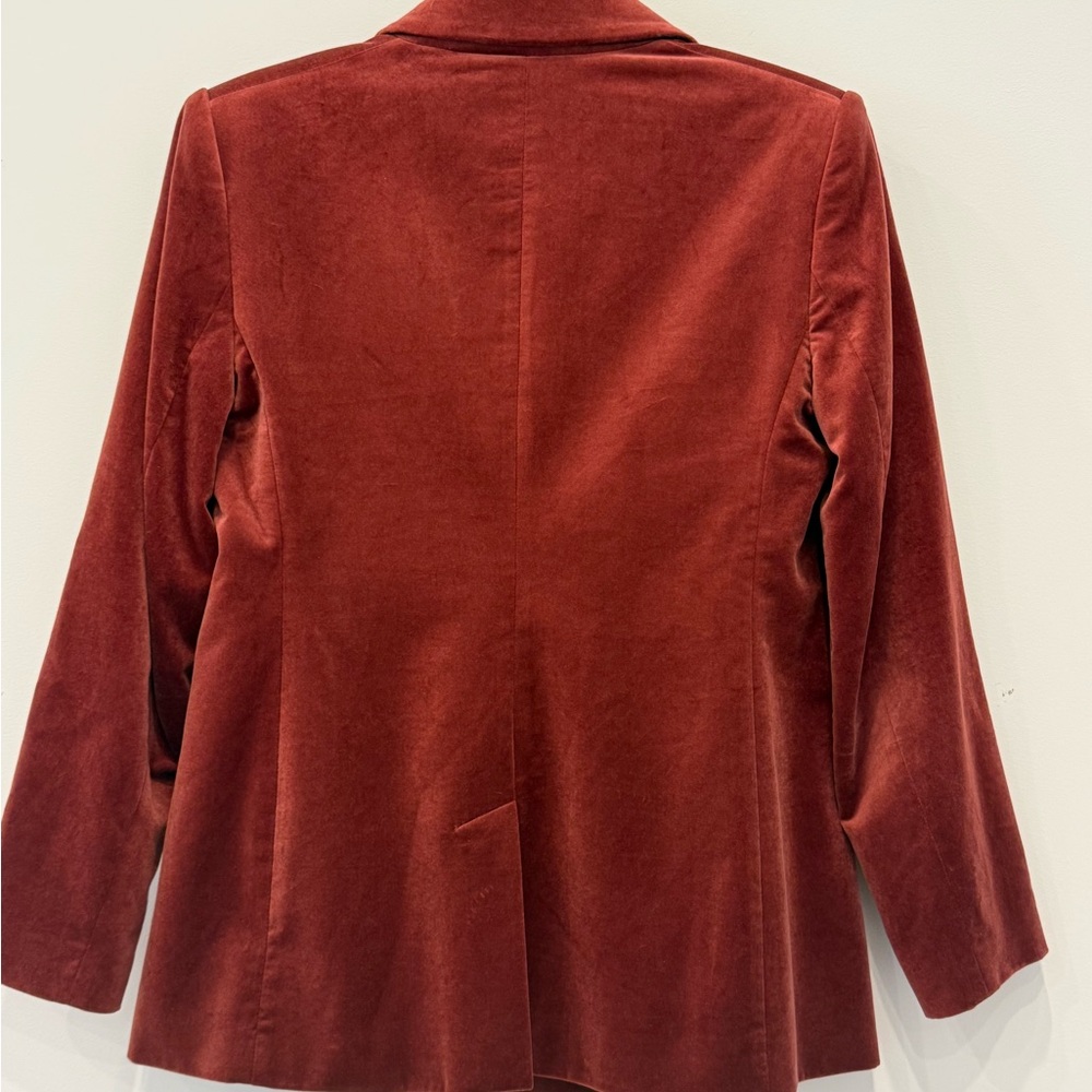 Banana Republic Faux Velvet Jacket in Burnt Red - Picture 2 of 2